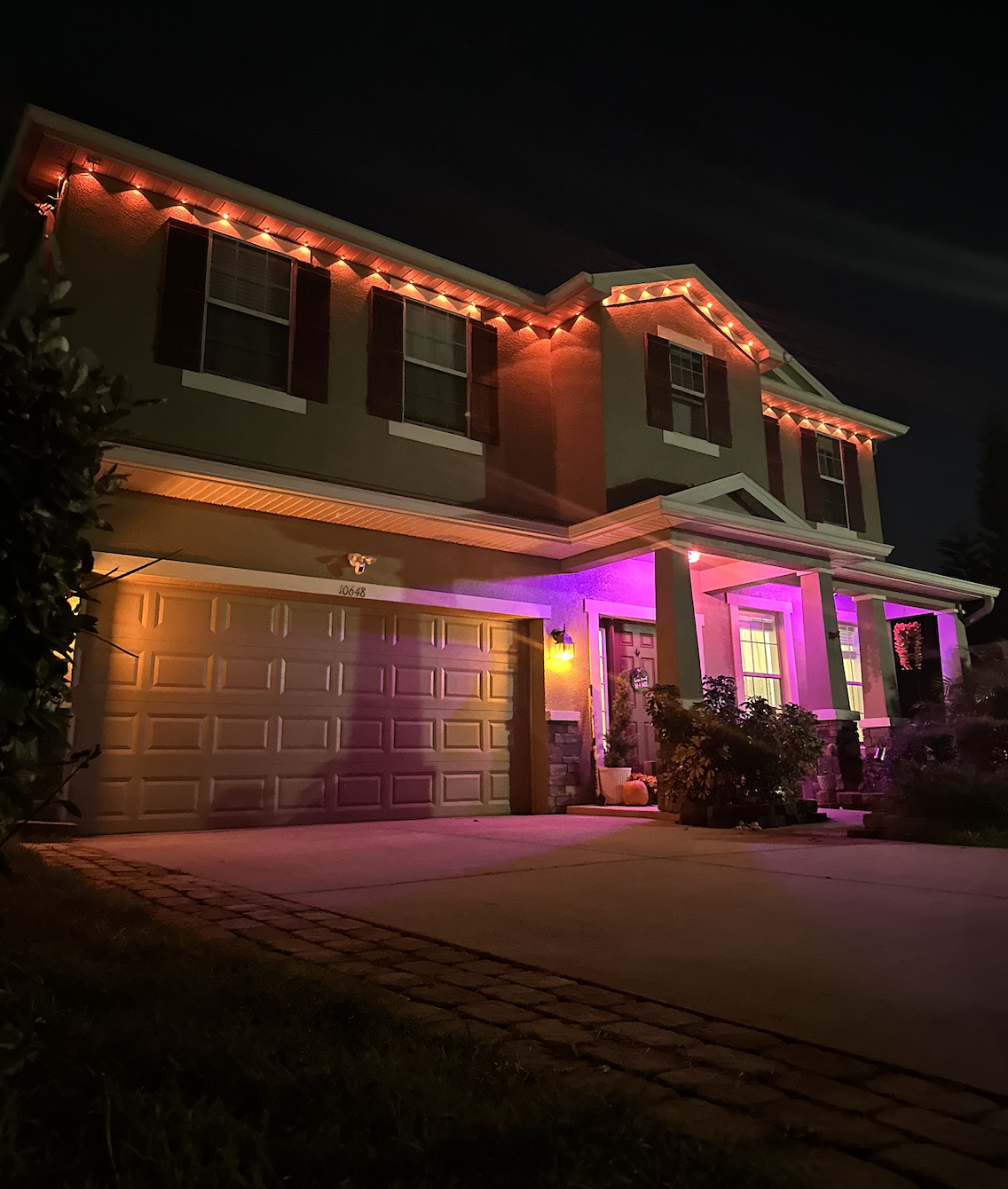 Christmas light installation