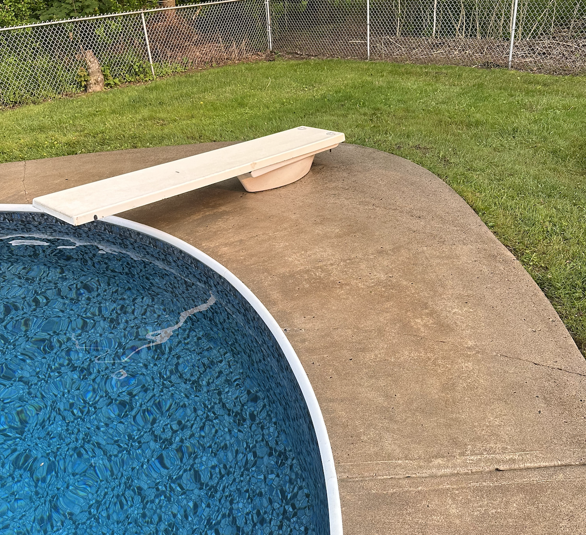Pool deck after